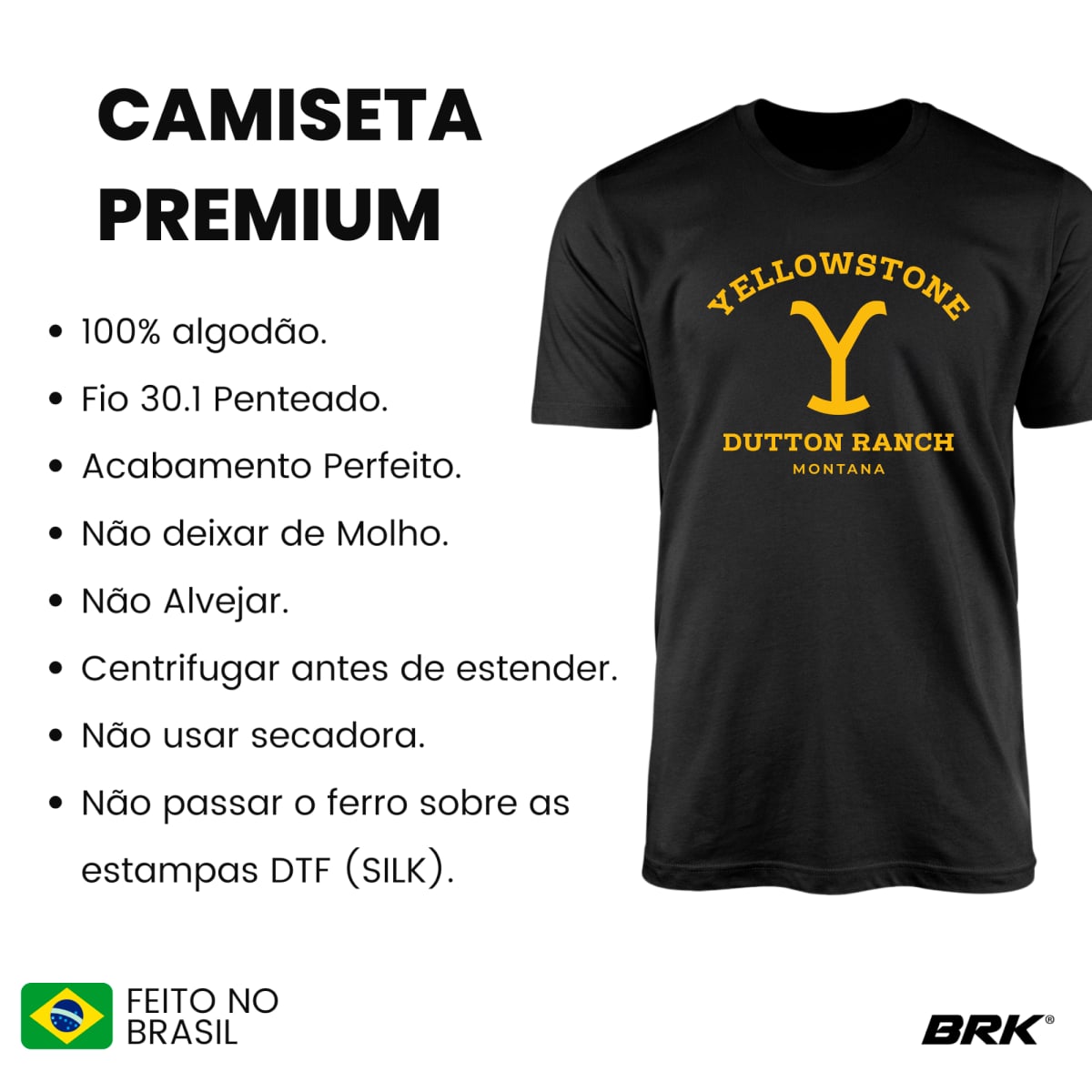Camiseta Agro Brk Dutton Ranch com Algodão Premium - Brk Agro