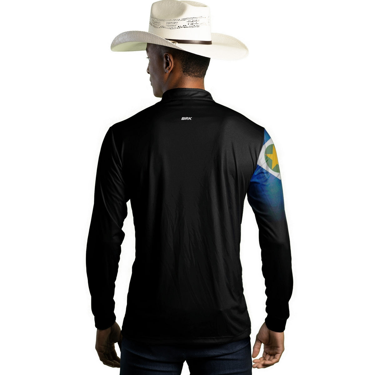 Kit 1 Boné trucker Brk Mapa do Brasil + Camisa Brk do Mato Grosso com Proteção UV50+ - Brk Agro