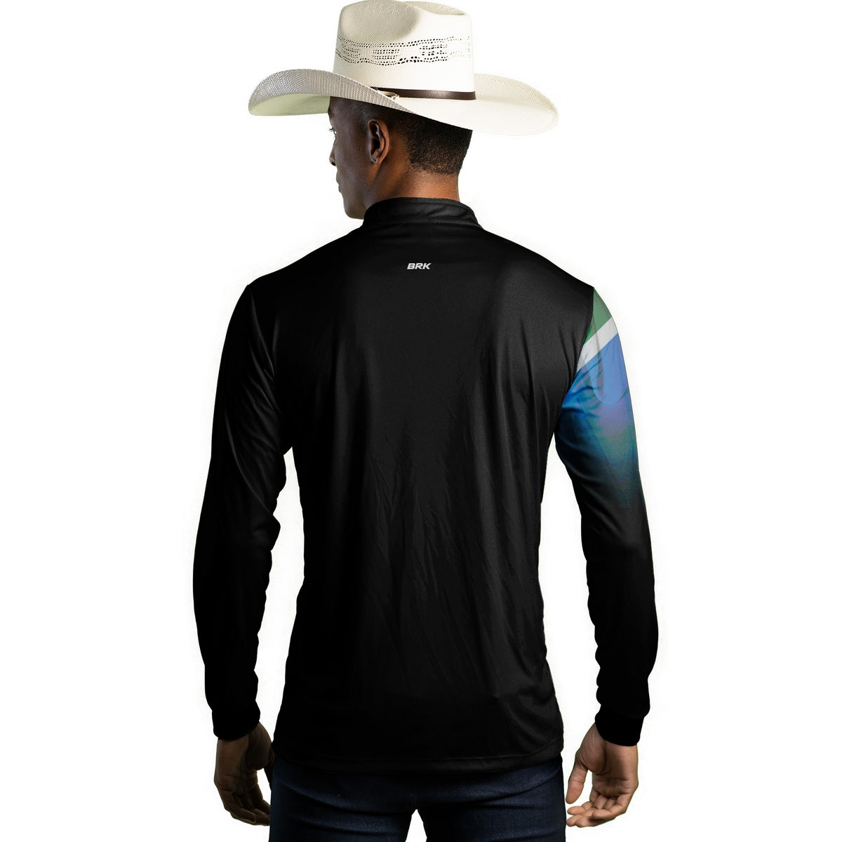 kit 1 Boné Trucker Brk Mapa do Brasil + 1 Camisa Agro Brk Bandeira do Mato Grosso do Sul com Proteção UV50+ - Brk Agro