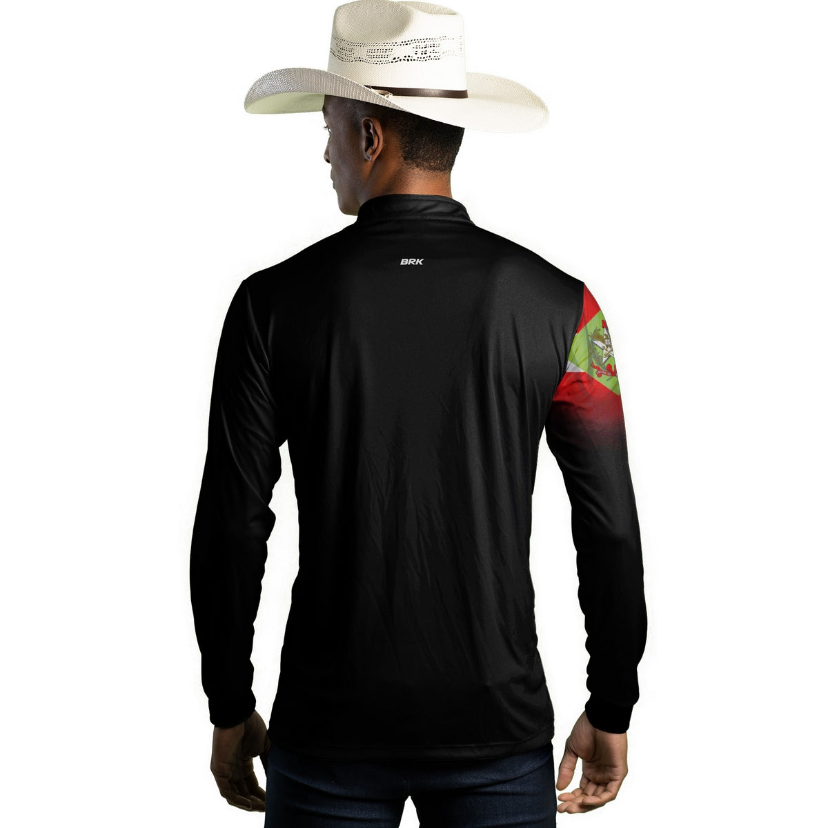 Kit 1 Boné Trucker Brk Mapa do Brasil + 1 Camisa Agro Brk Bandeira de Santa Catarina com Proteção UV50+ - Brk Agro