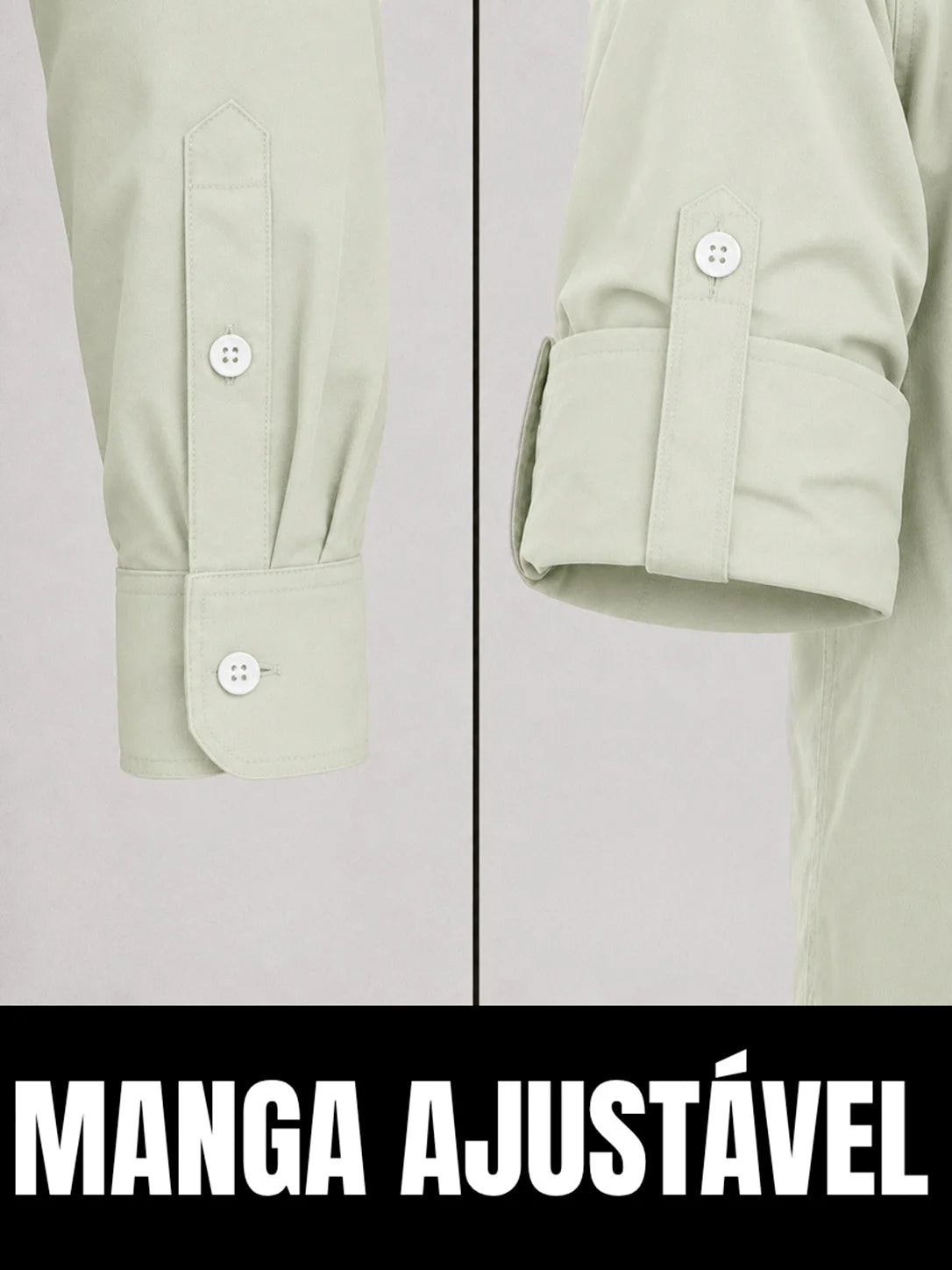 Camisa Work Verde Claro com Proteção UV50+