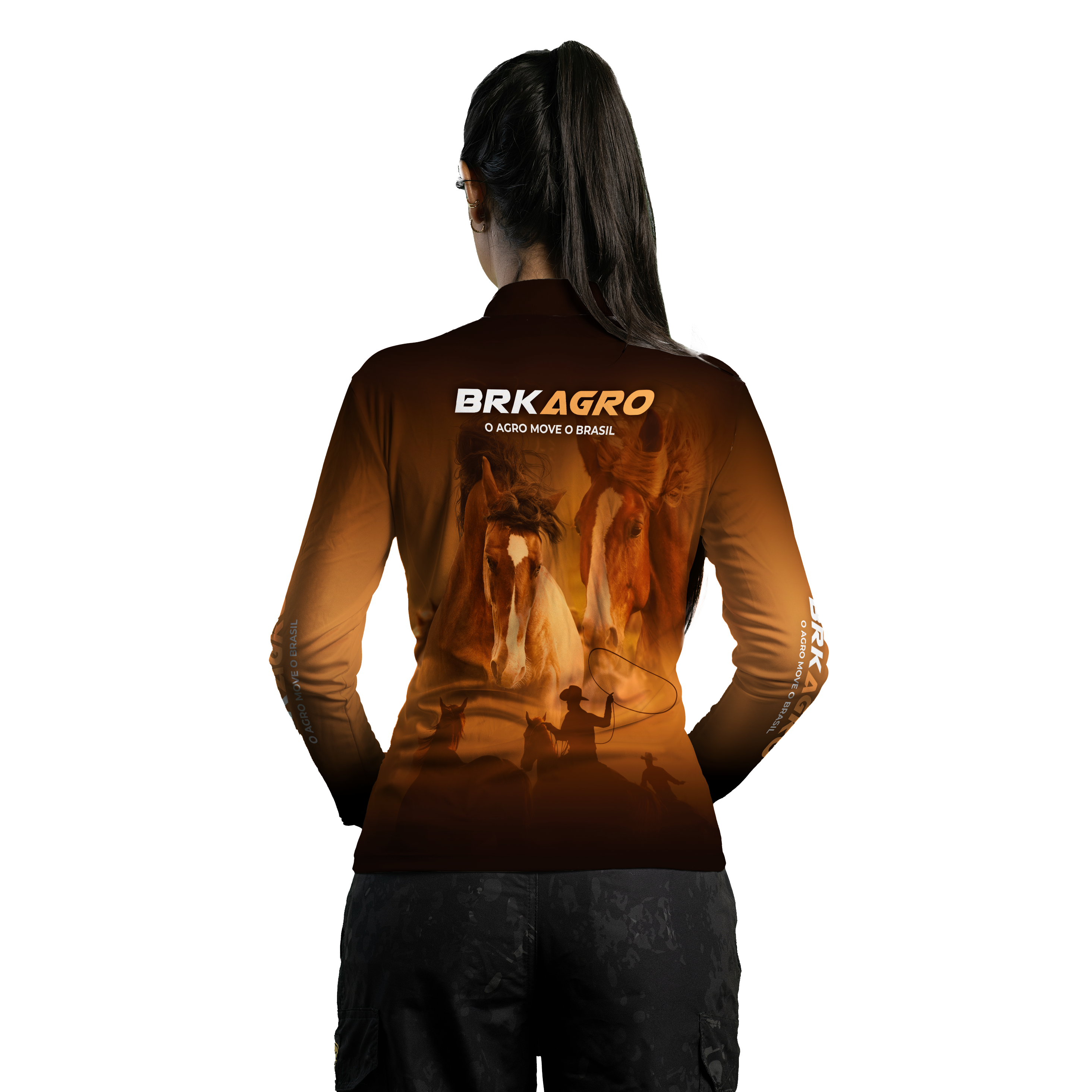 Camisa Agro Brk Cavalos com UV50+ - BRK AGRO