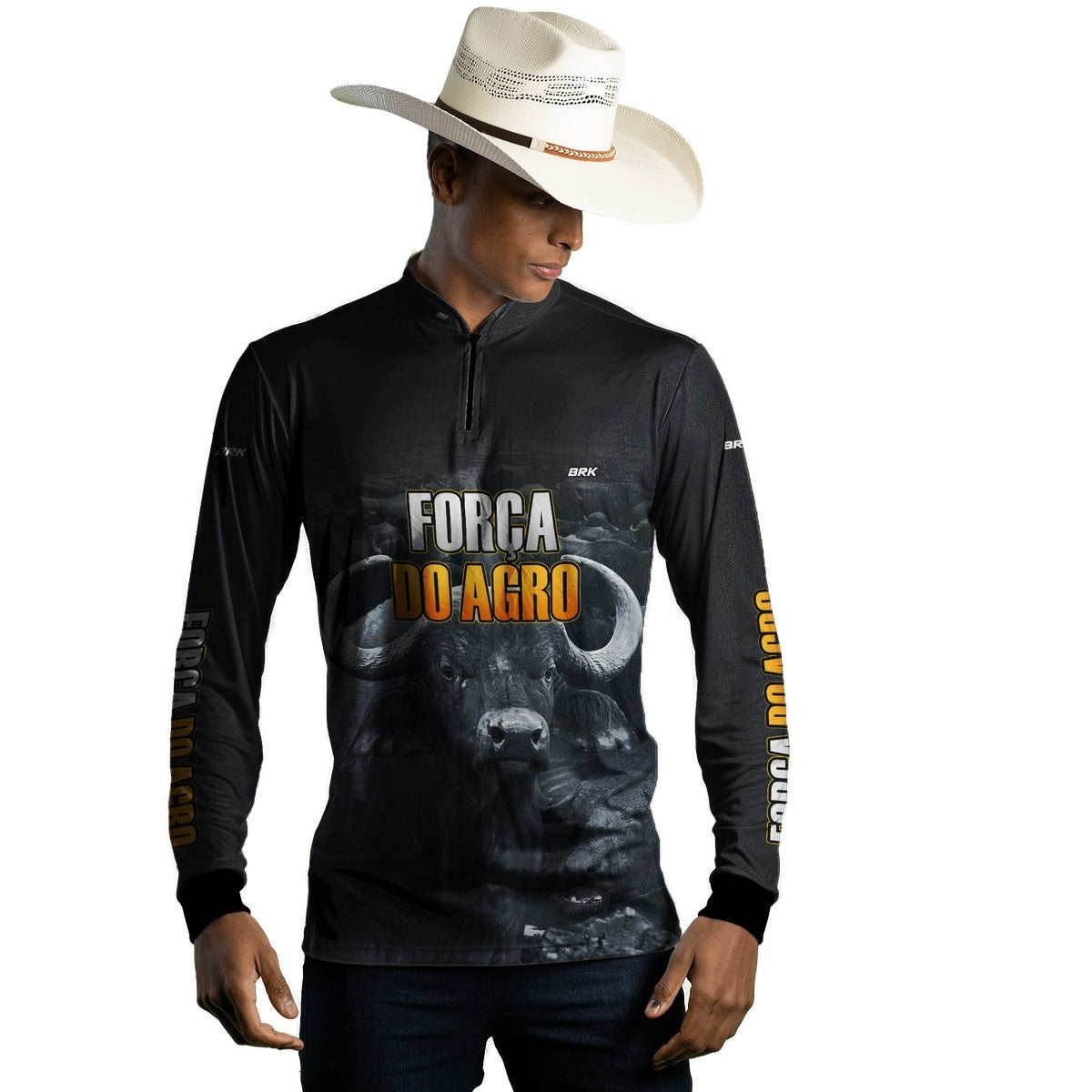 Camisa Agro Brk A Força do Agro Produtor de Bubalinos com UV50+ - Brk Agro