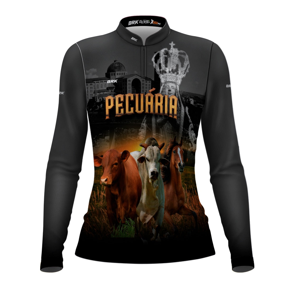 Camisa Feminina Agro Brk Nossa Senhora Pecuária com UV50+ - Brk Agro