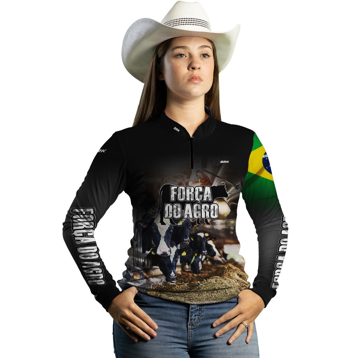 Camisa Agro Brk Produtor de Leite com Proteção Solar UV50+ - Brk Agro