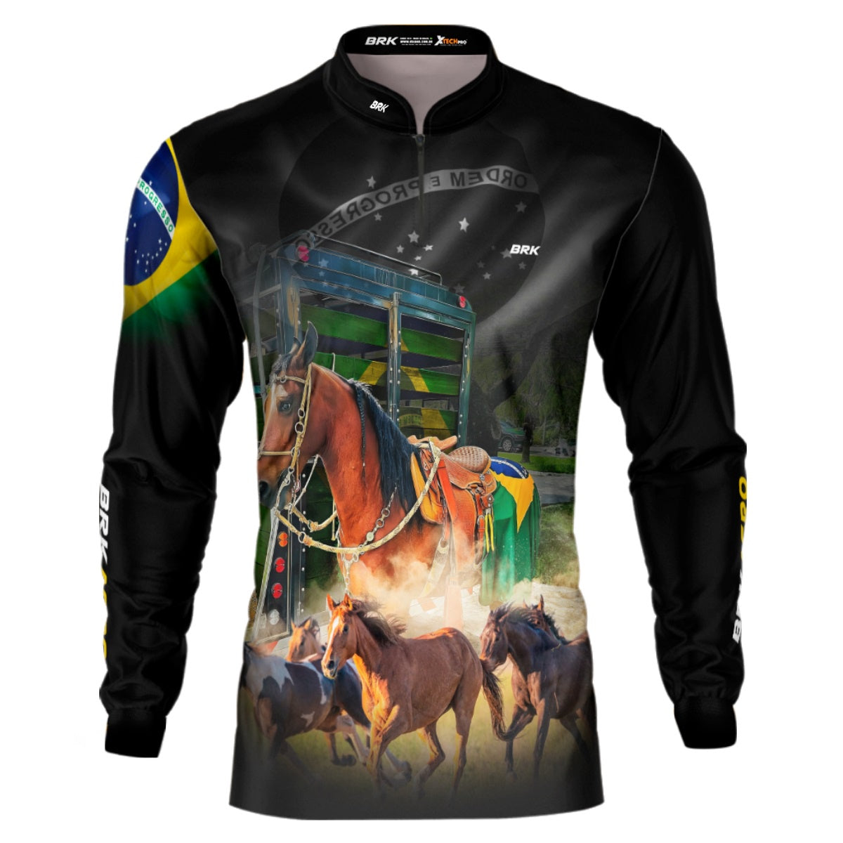 Camisa Agro Brk Cavalos Comitiva com UV50+ - BRK AGRO