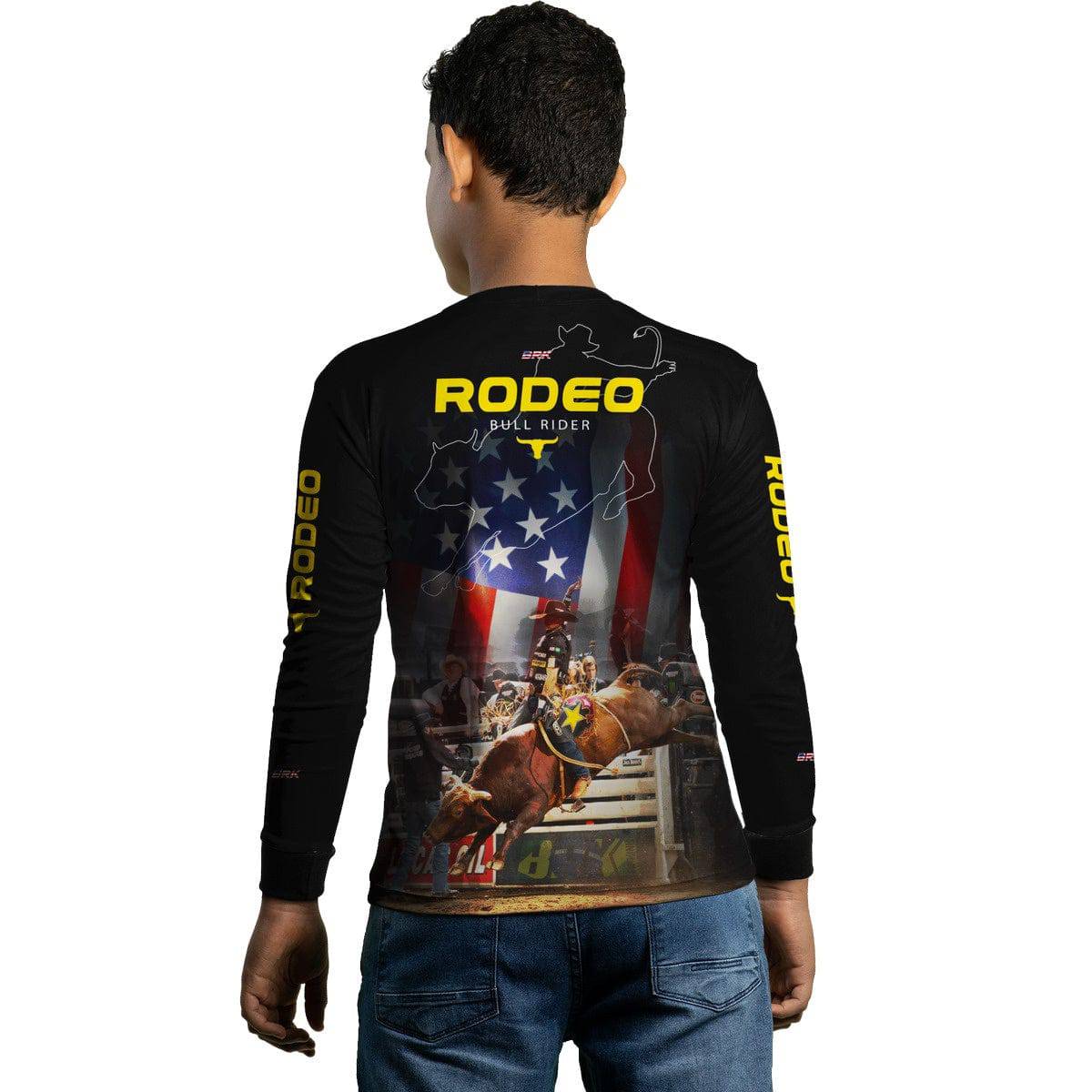 Camisa Agro Brk Preto Rodeio USA 2 com Proteção Solar UV50+ - BRK AGRO