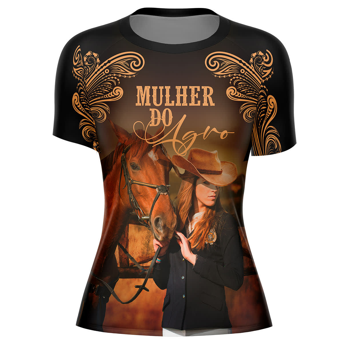 Camiseta Agro Brk Mulher do Agro com Proteção Solar UV50+ - Brk Agro