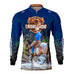 Camisa Agro Brk Cavalgada Azul com Proteção Solar UV50+ - BRK AGRO