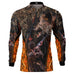 Camisa Agro Brk Camuflado Laranja Javali com Proteção Solar UV50+ - Brk Agro