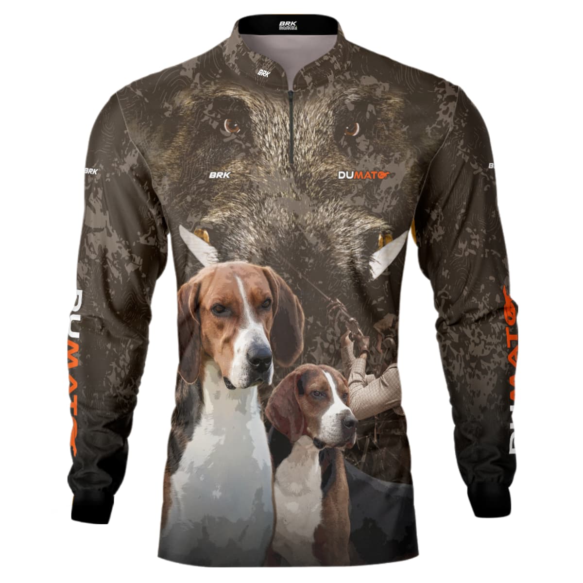 Camisa Agro Brk DuMato 2.0 FoxHound Javali Camo com Proteção Solar UV50+ - Brk Agro