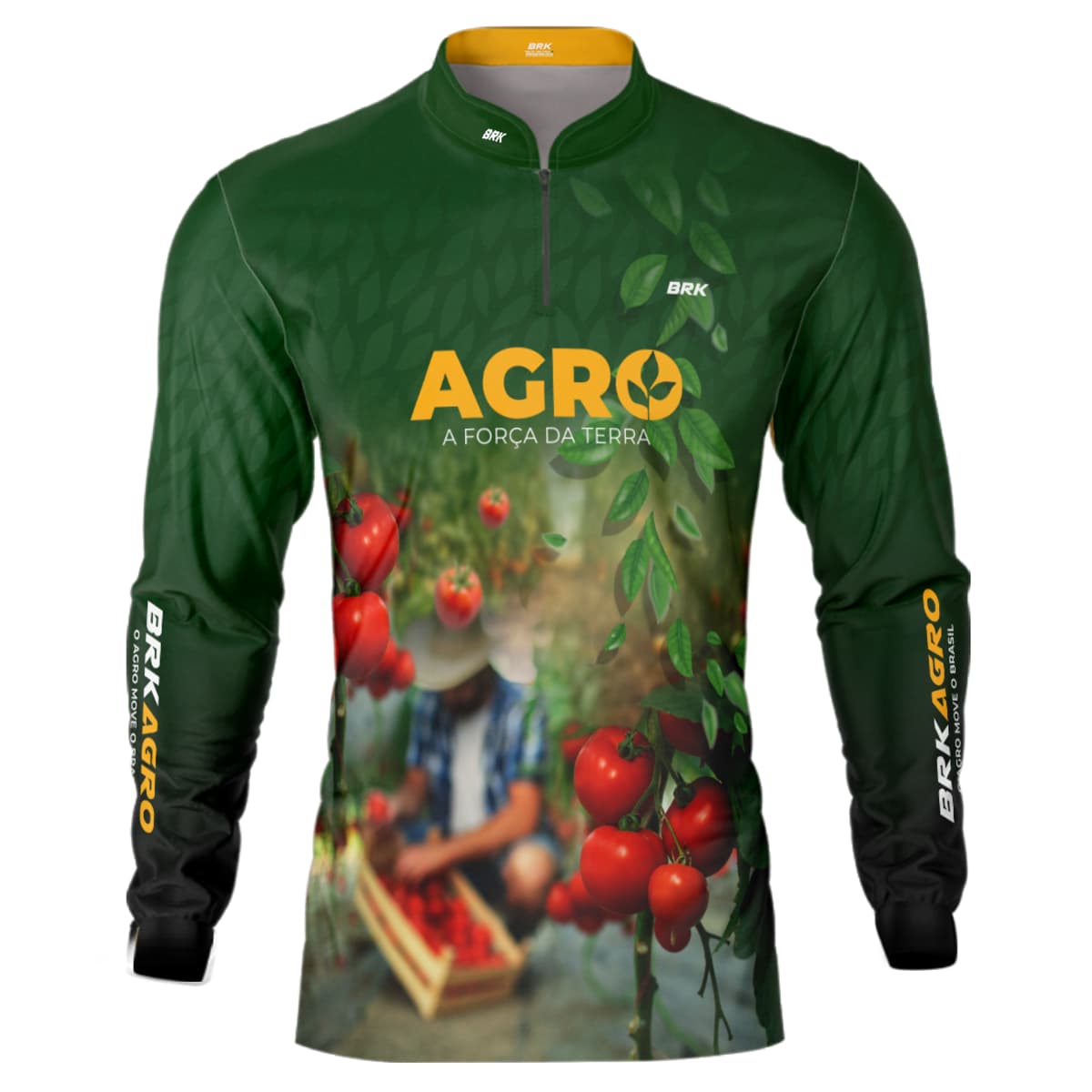 Camisa Agro Brk Produtor de Tomate com Proteção Solar UV50+ - Brk Agro