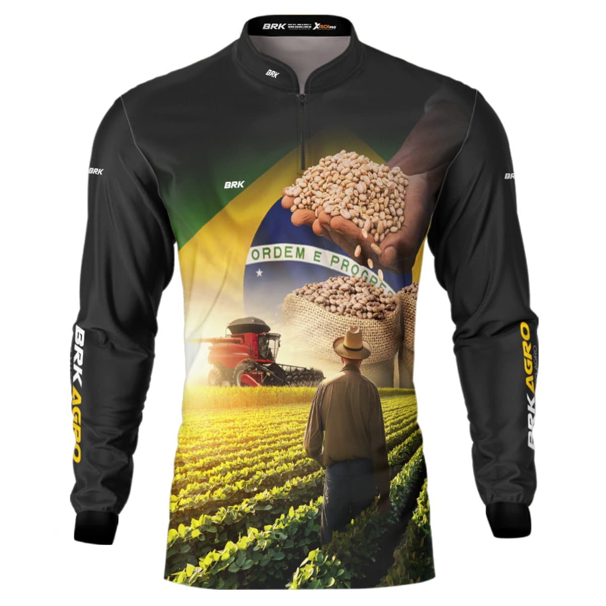 Camisa Agro Brk Plantação de Feijão com Proteção Solar UV50+ - Brk Agro
