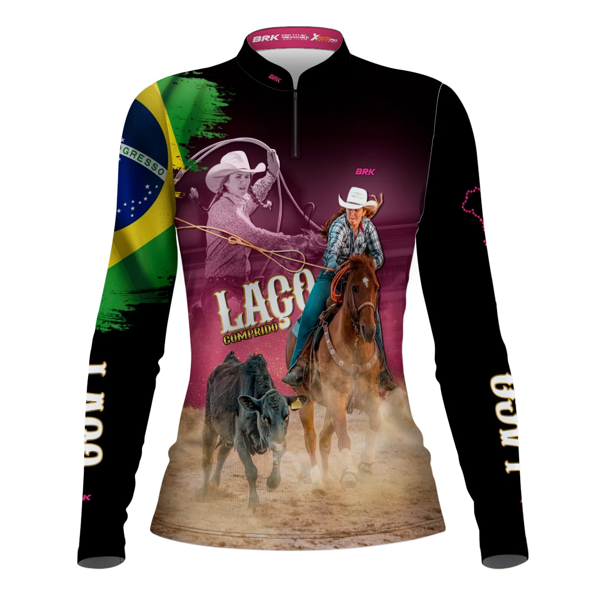 Camisa Agro Brk Feminina Prova do Laço Xadrez com UV50+ - BRK AGRO