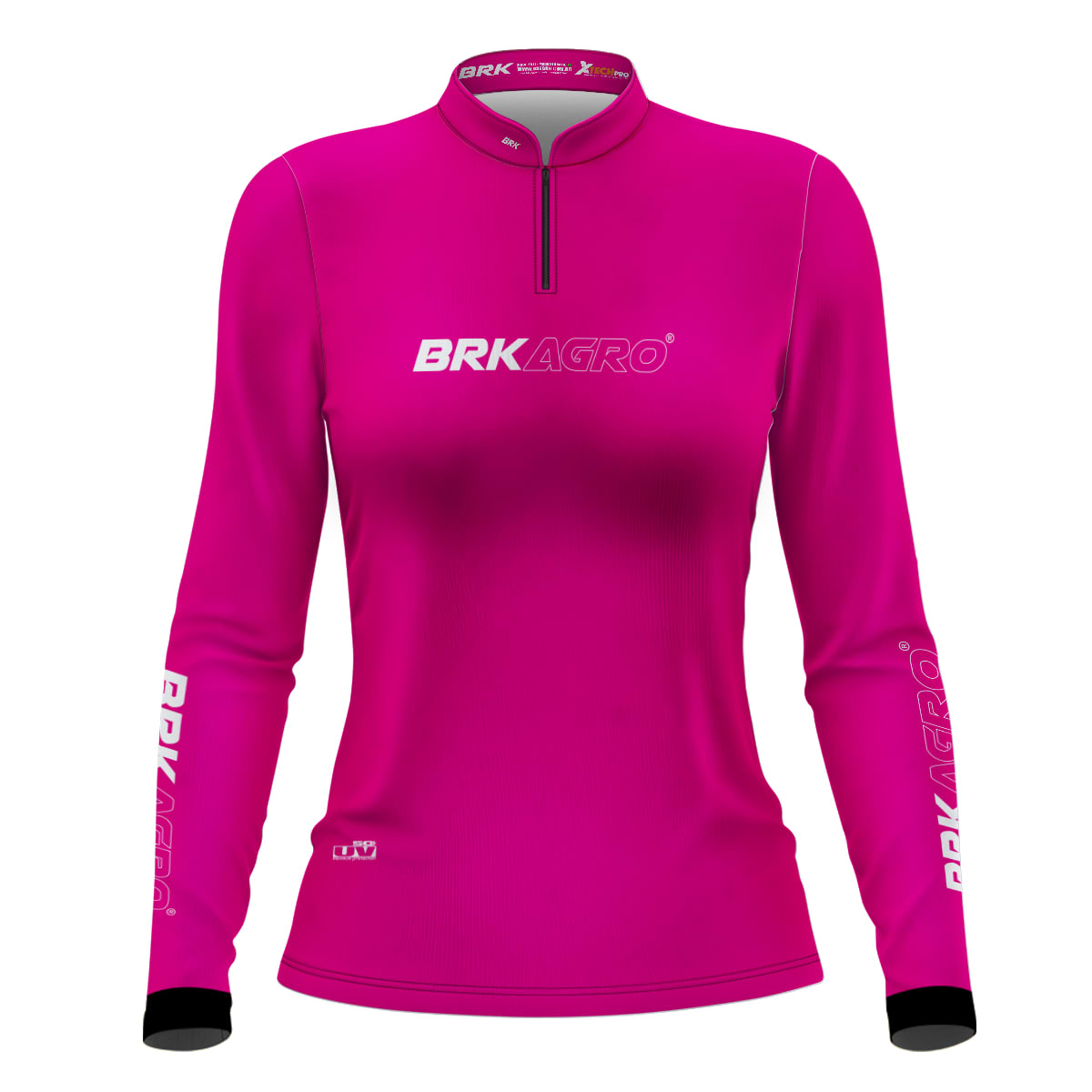 Camisa Feminina Agro Brk Rosa Clean com Proteção Solar UV50+ - Brk Agro
