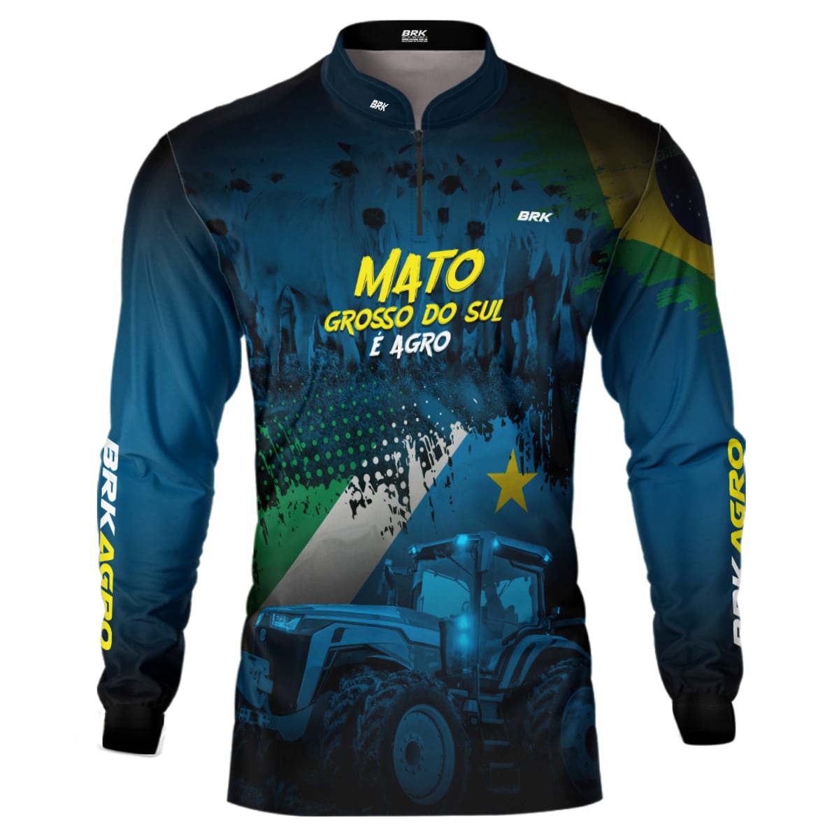 Camisa Agro Brk Agro é Mato Grosso do Sul com Proteção Solar UV50+ - Brk Agro