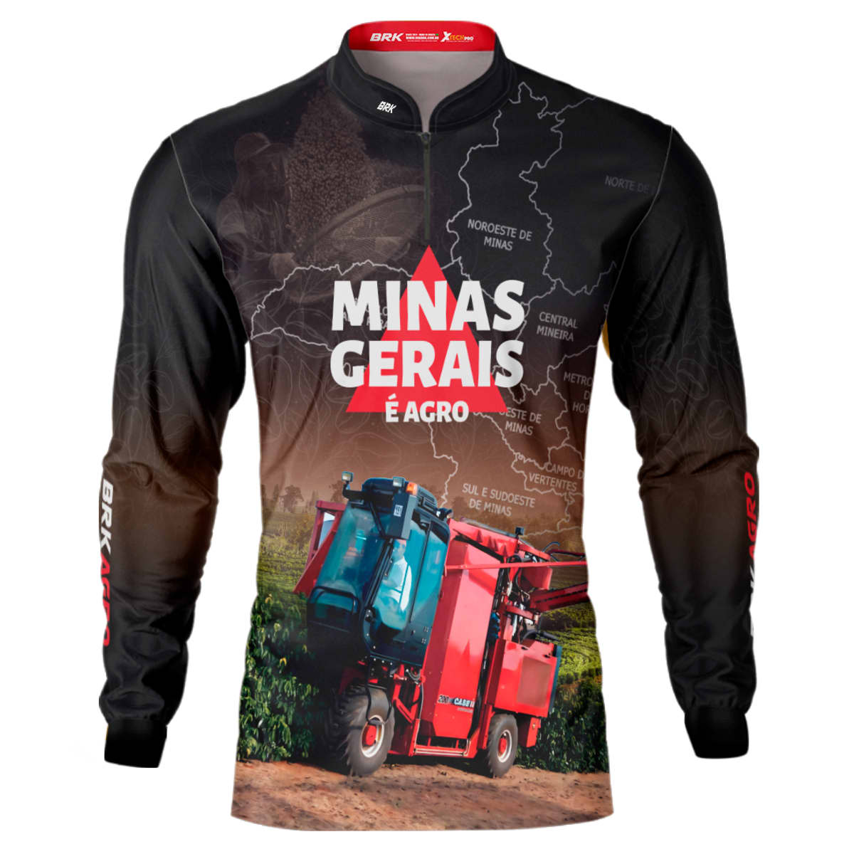 Camisa Agro Brk Minas Gerais Colheita de Café com Proteção Solar UV50+ - Brk Agro