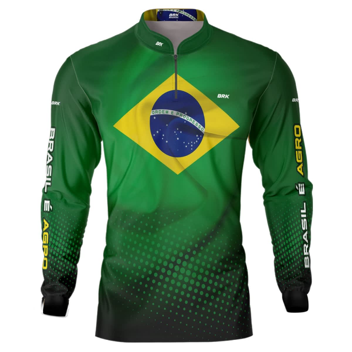 Camisa Agro Brk Brasil É Agro com Proteção Solar UV50+ - Brk Agro