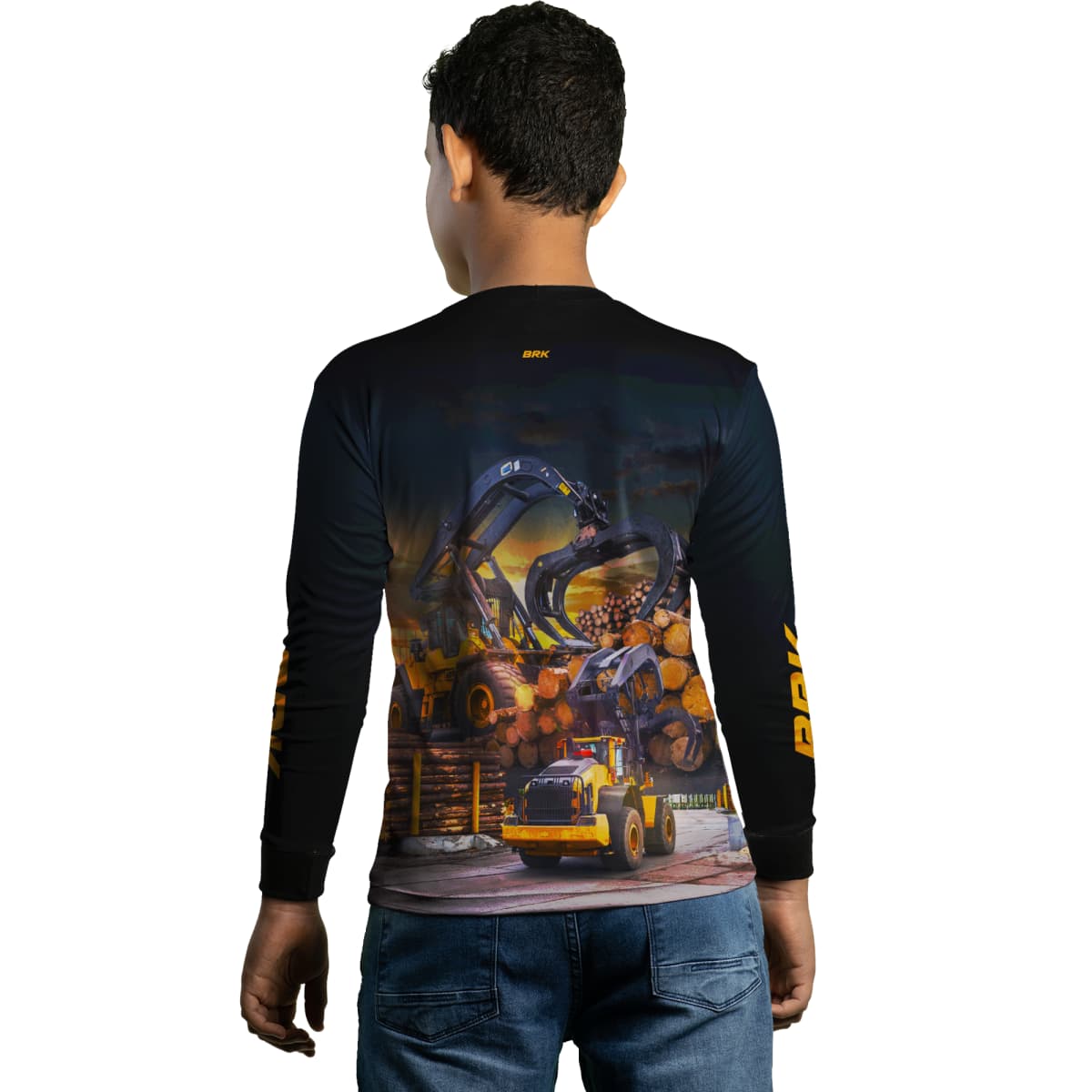 Camisa Infantil Agro Brk Trator Florestal com UV50+ - Brk Agro