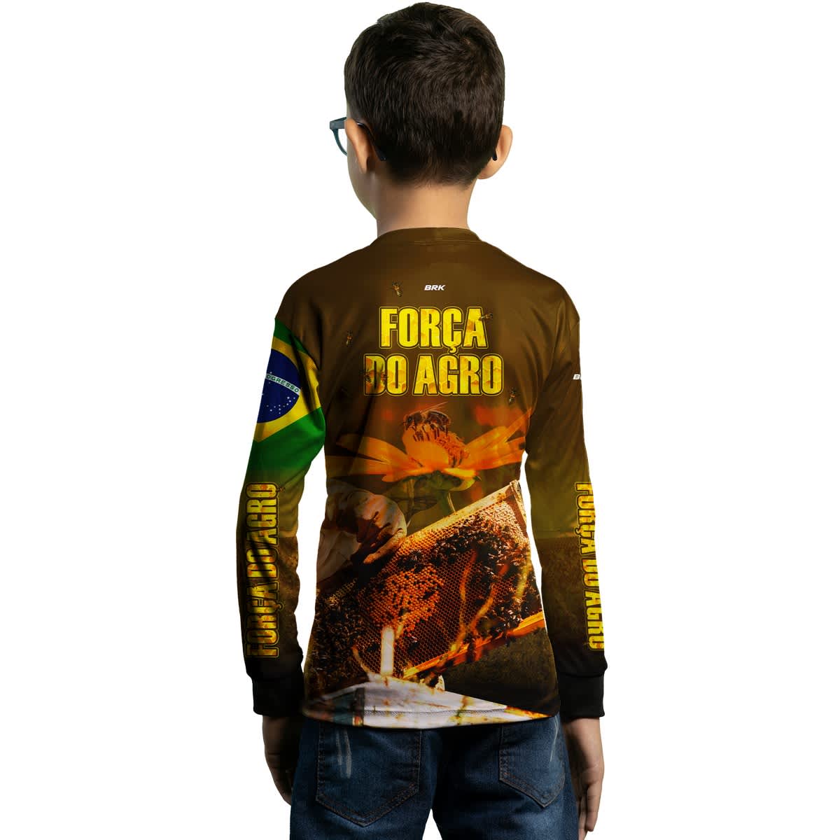 Camisa Infantil Agro Brk Apicultor com Proteção Solar UV50+ - Brk Agro