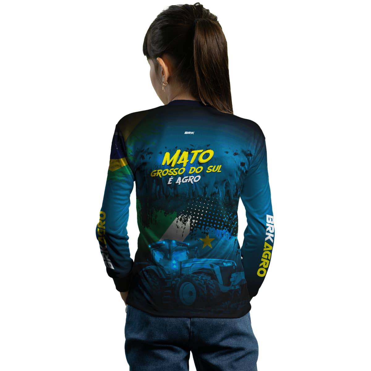 Camisa Agro Brk Agro é Mato Grosso do Sul com Proteção Solar UV50+ - Brk Agro