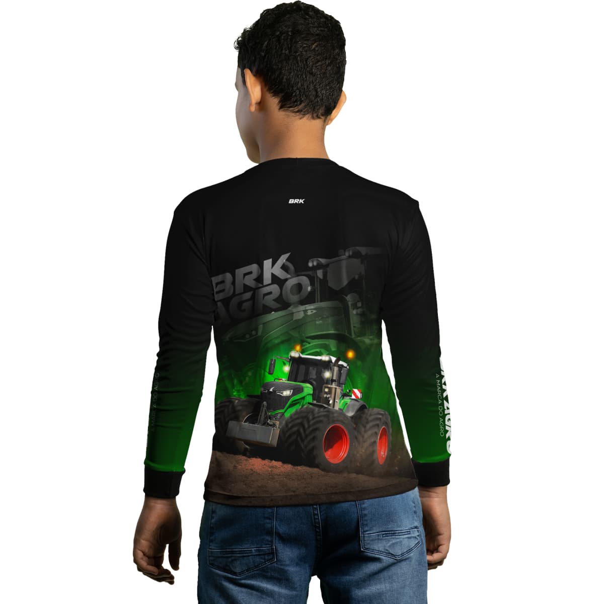 Camisa Agro Brk Trator Vario 1000 Preta com Proteção Solar UV50+ - Brk Agro