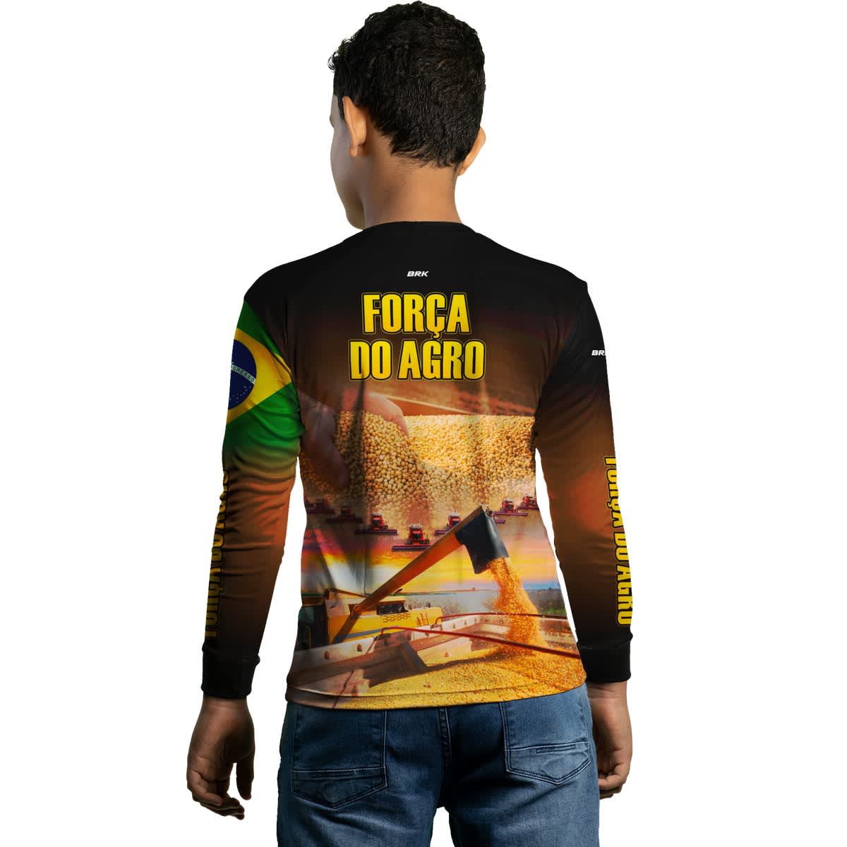 Camisa Infantil Agro Brk Produtor de Soja com UV50+ - Brk Agro