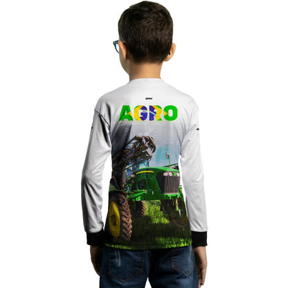 Camisa Agro Brk Pulverizador Branca com Proteção Solar UV50+ - Brk Agro