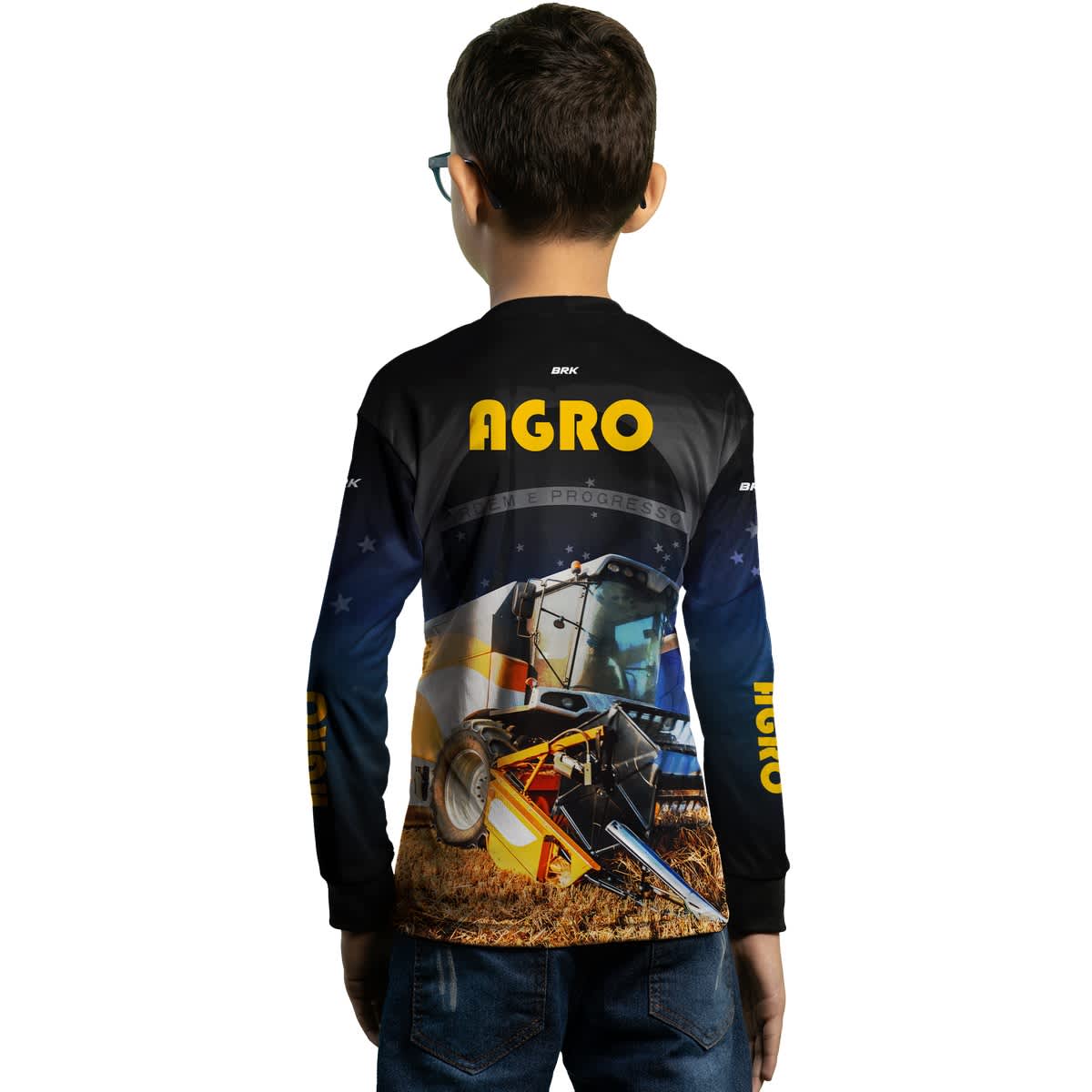 Camisa Agro Brk Colheitadeira Agro com Proteção Solar UV50+ - Brk Agro
