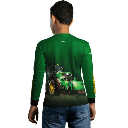 Camisa Agro Brk Força do Agro Trator Verde com Proteção Solar UV50+ - Brk Agro
