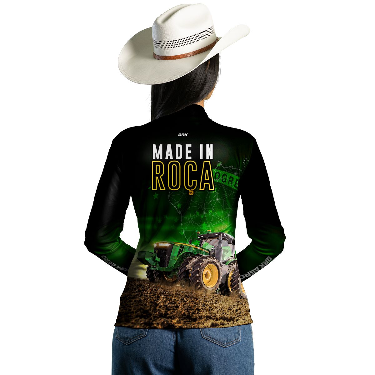 Camisa Agro Feminina Brk Made in Roça com Proteção Solar UV50+ - Brk Agro