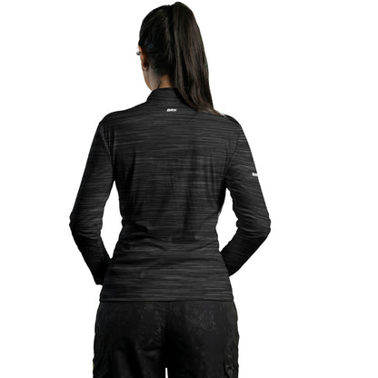 Camisa Feminina Agro Brk Mescla Cinza Escuro com Proteção Solar UV50+ - Brk Agro