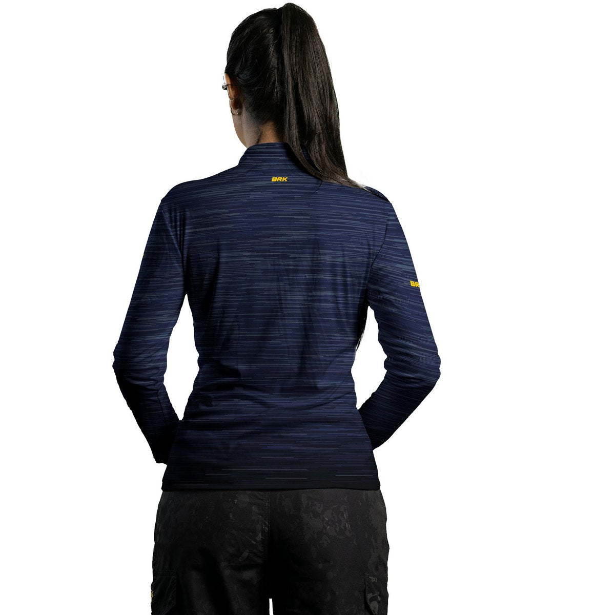 Camisa Agro Feminina Brk Mescla Azul Escuro com Proteção Solar UV50+ - Brk Agro