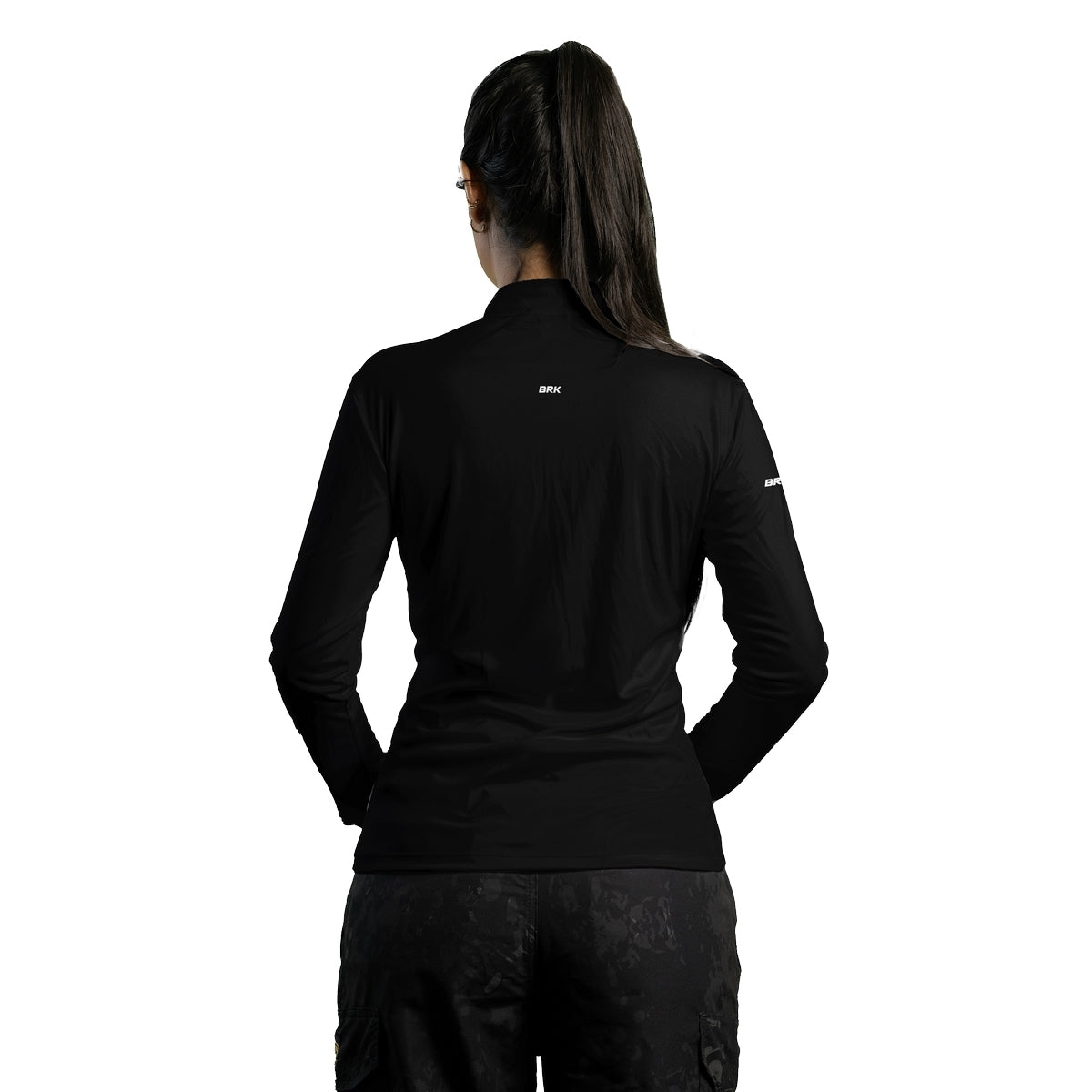 Camisa Feminina Brk Basica Preta com Proteção Solar UV50 Envio Imediato - Brk Agro
