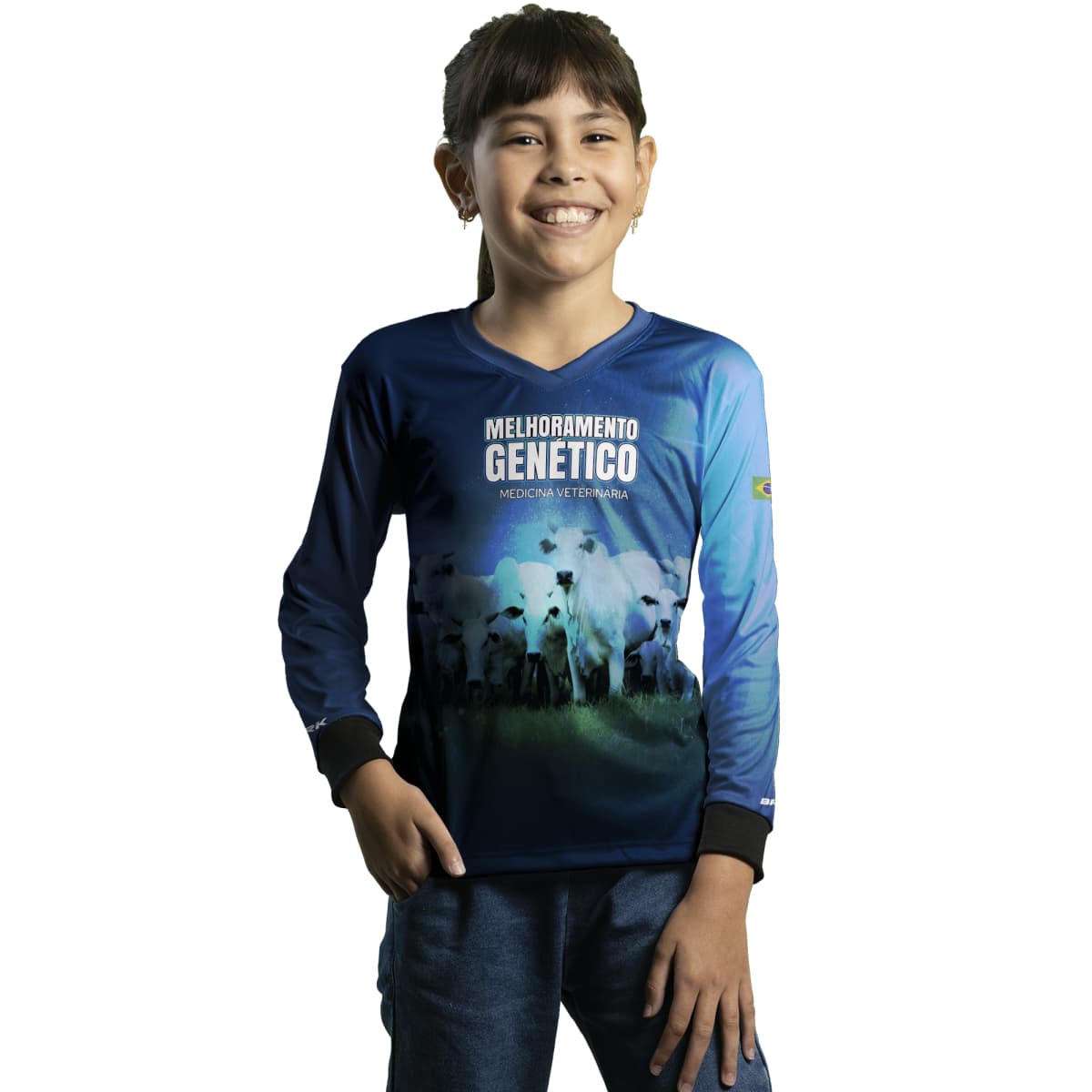 Camisa Agro Brk Monitoramento Genético Com Proteção Solar UV50+ - Brk Agro