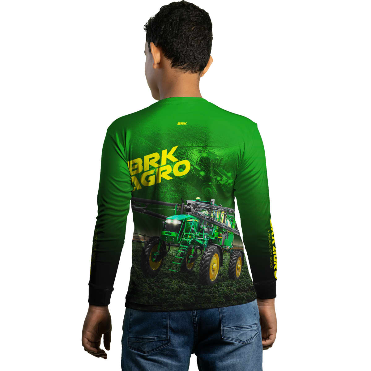 Camisa Agro Brk Trator Pulverizador M4000 Verde com Proteção Solar UV50+ - Brk Agro