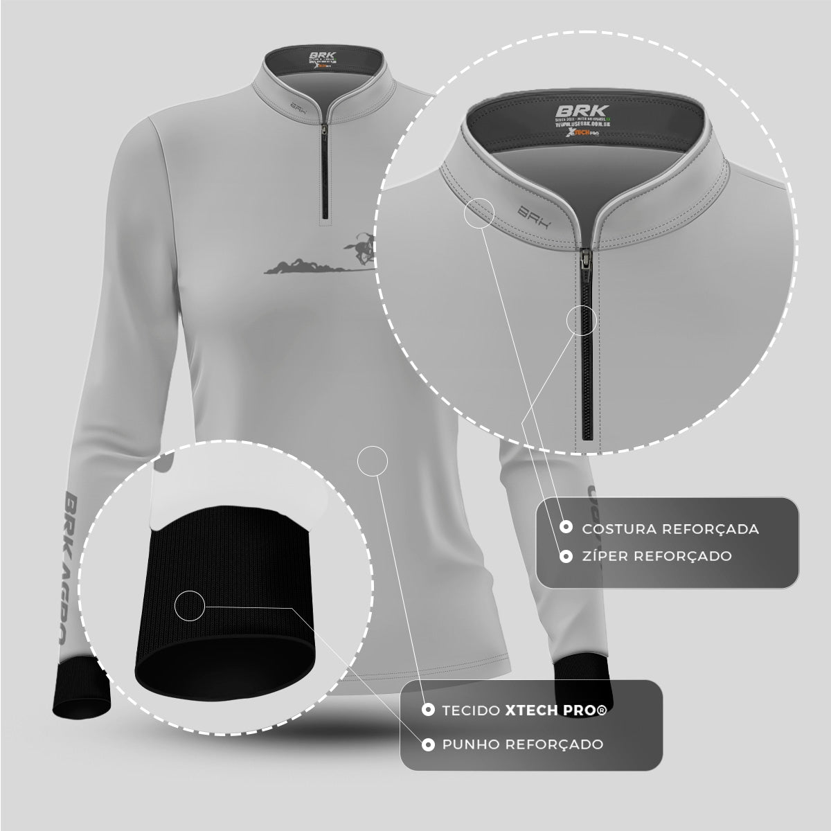 Camisa Agro Feminina Brk American Cowboy com Proteção UV50 - Brk Agro