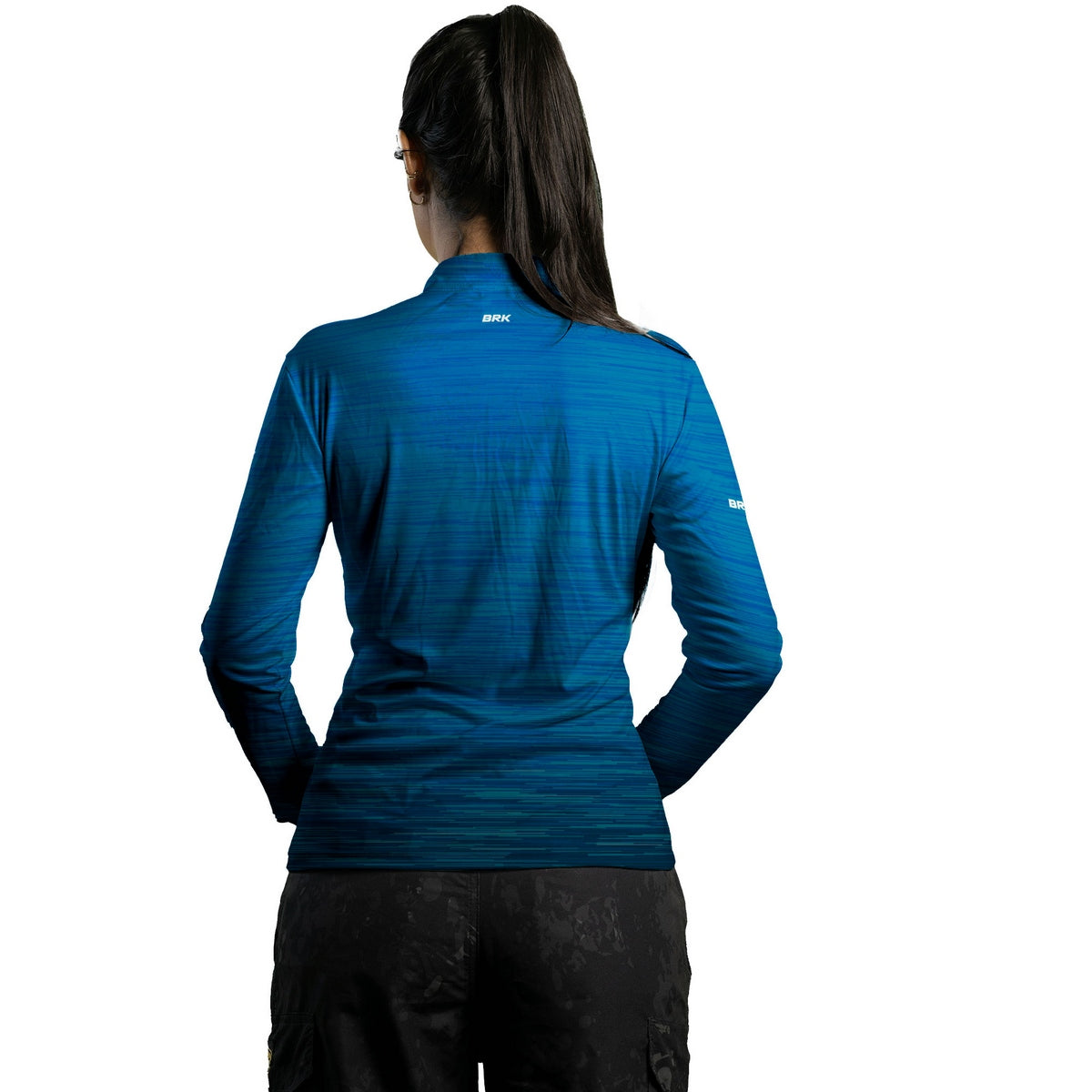 Camisa Feminina Agro Básica Brk Mescla Azul com Proteção Solar UV50+ - Brk Agro
