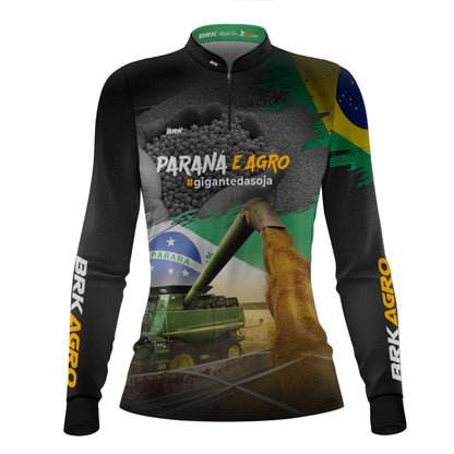 Camisa Agro Feminina Brk Paraná é Agro com Proteção Solar UV50+ - Brk Agro
