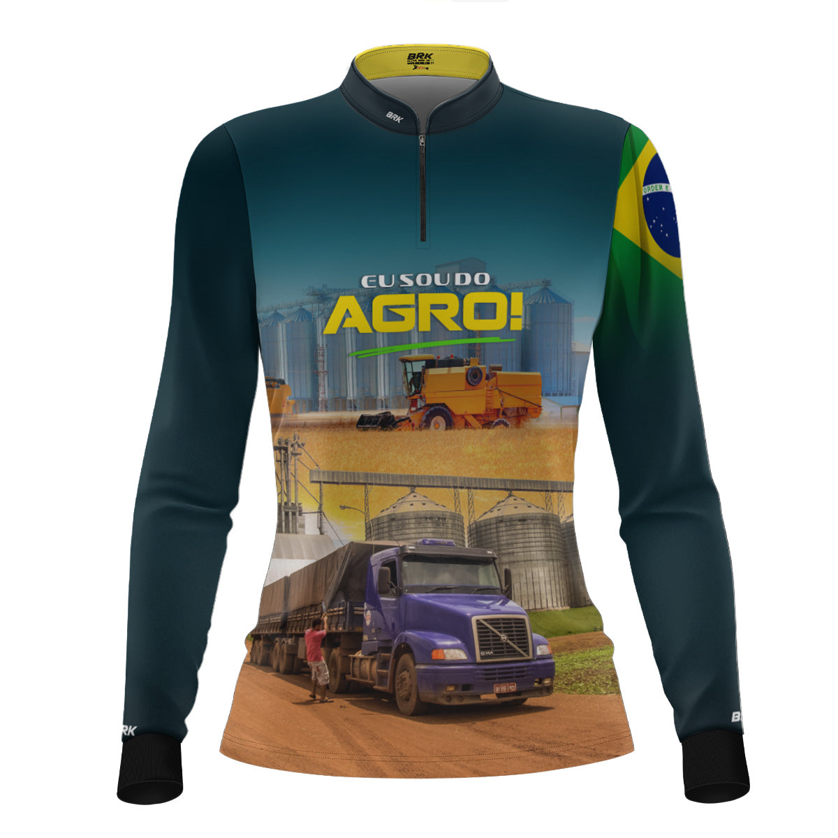 Camisa UV50 Agro Feminina Brk Eu Sou do Agro Silo de Grão 2 - Brk Agro