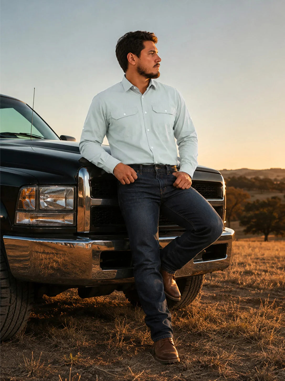 Camisa Work Cinza Ártico com Proteção UV50+