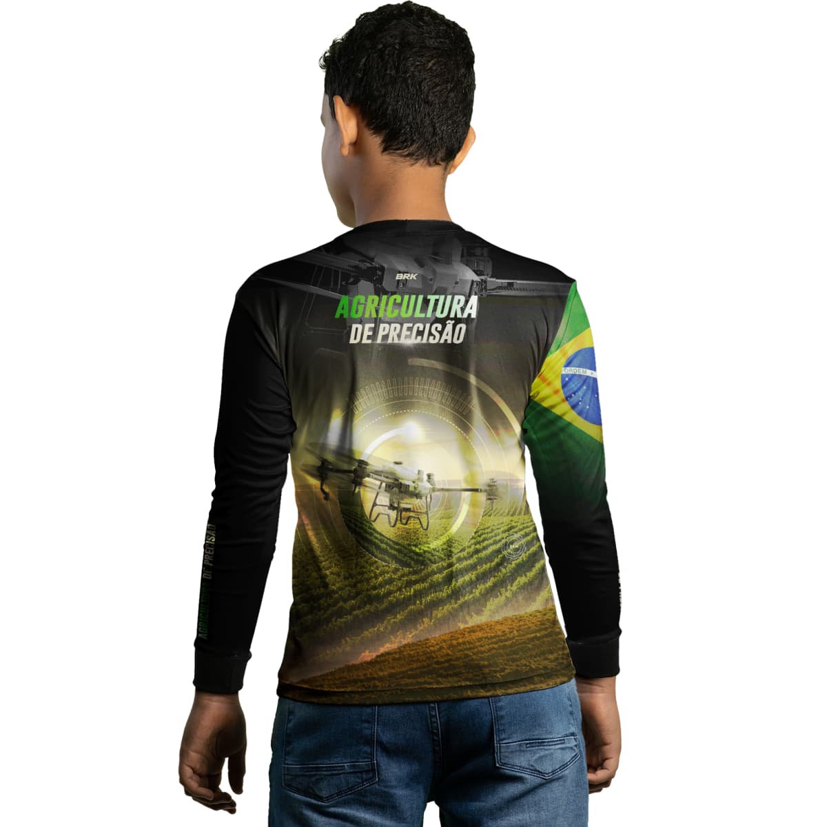 Camisa Infantil Agro Brk Drone Agricultura de Precisão com Proteção Solar UV50+ - Brk Agro