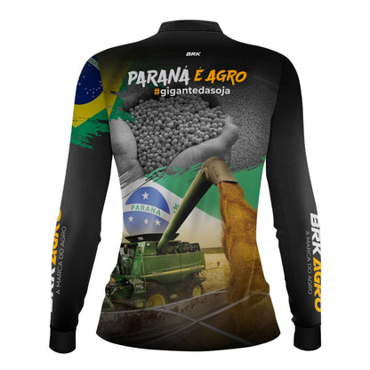 Camisa Agro Feminina Brk Paraná é Agro com Proteção Solar UV50+ - Brk Agro