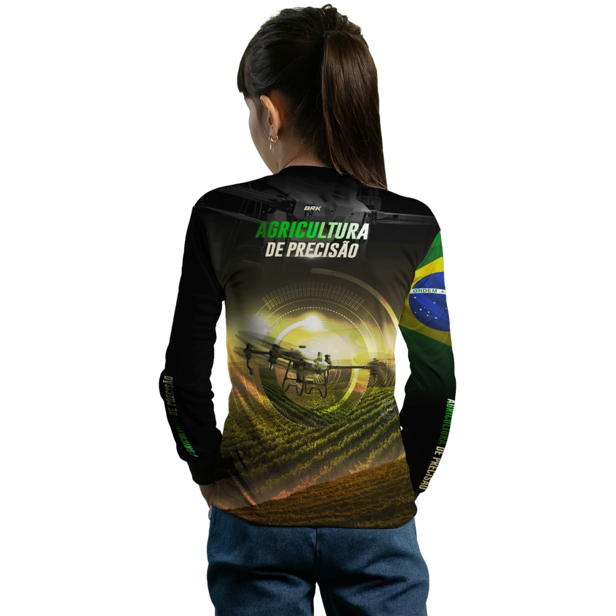 Camisa Infantil Agro Brk Drone Agricultura de Precisão com Proteção Solar UV50+ - Brk Agro