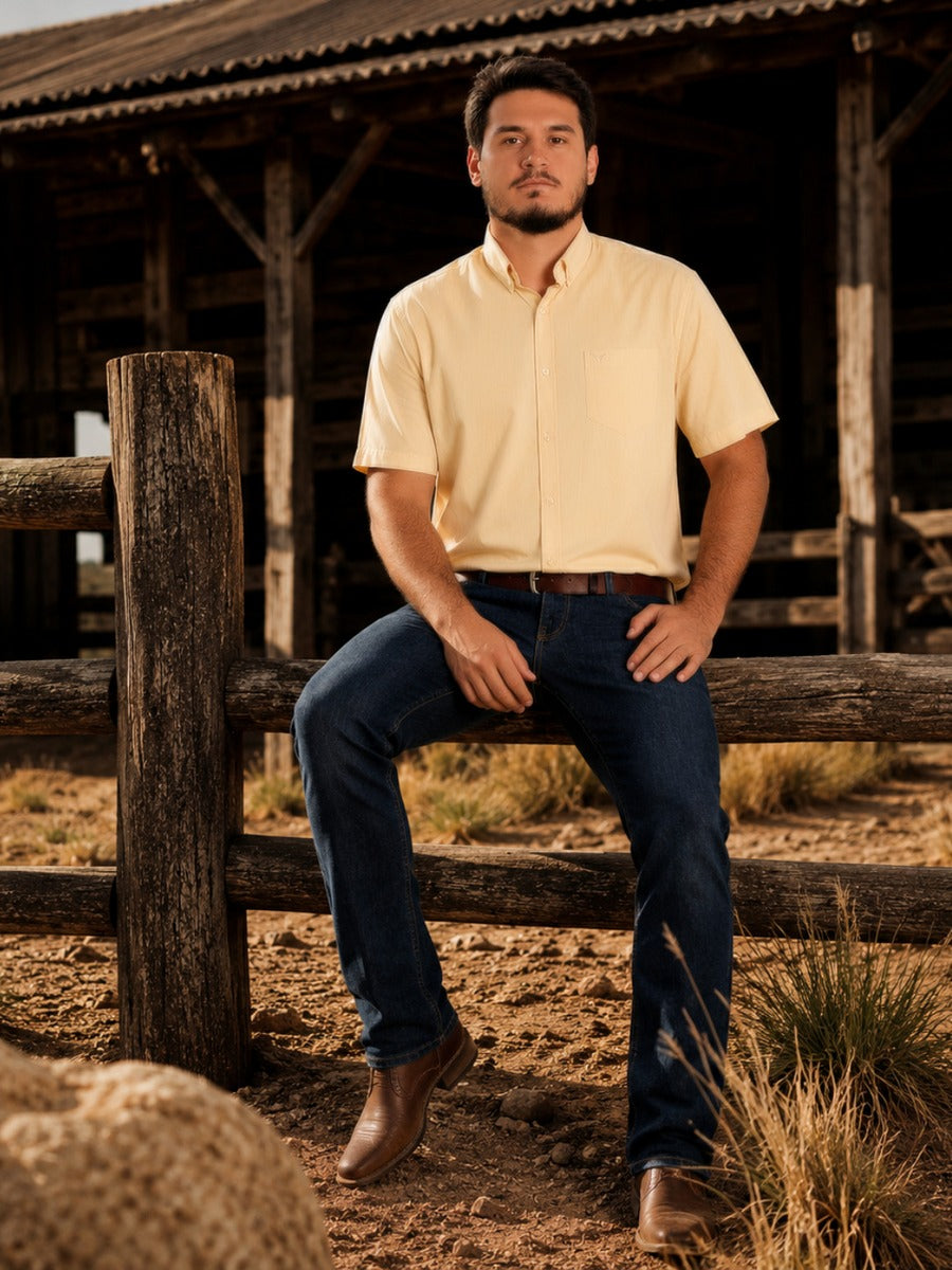 Camisa Brk M/C Classic Amarelo Manteiga