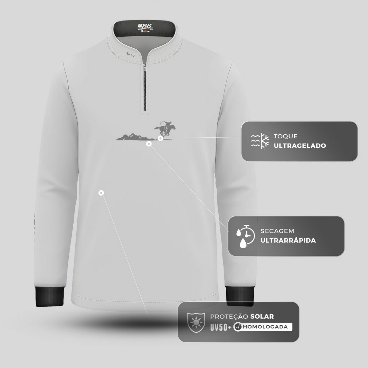 Camisa Agro Infantil Brk American Cowboy com Proteção UV50 - Brk Agro