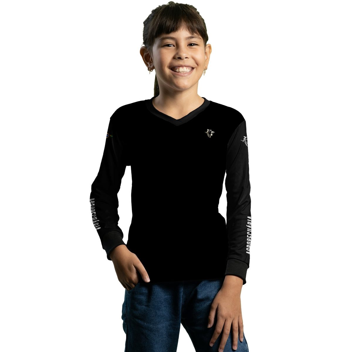 Camisa Agro Infantil Brk Agropecuária V2 com Proteção Solar UV50+ - Brk Agro
