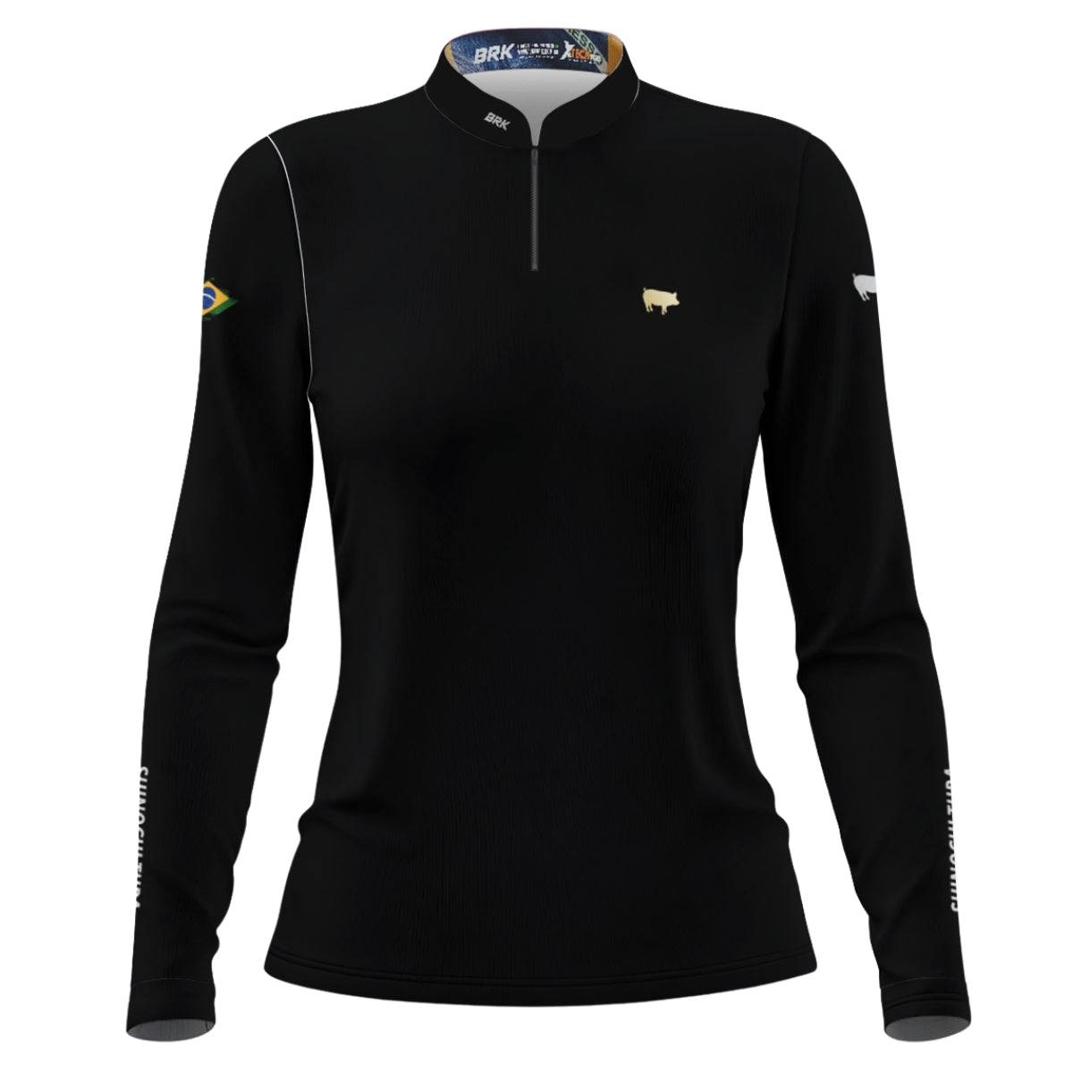 Camisa Feminina Agro Brk Suinocultura com Proteção Solar UV50+ - Brk Agro