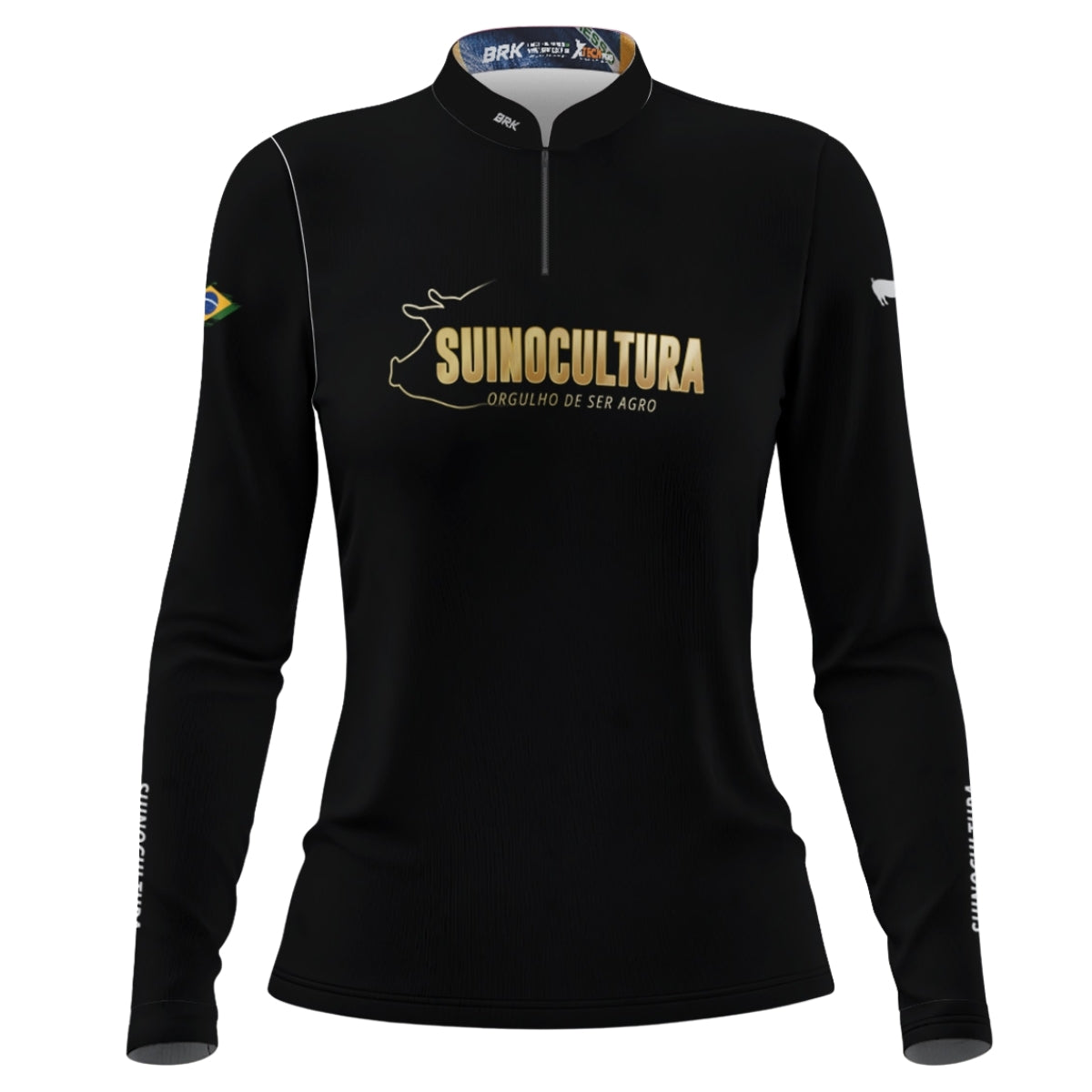 Camisa Feminina Agro Brk Suinocultura V2 com Proteção Solar UV50+ - Brk Agro