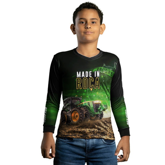 Camisa Infantil Agro Brk Made in Roça com Proteção Solar UV50+ - Brk Agro